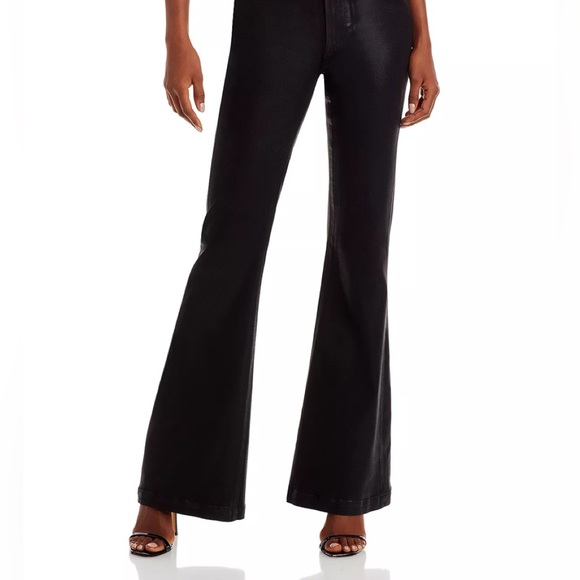 Paige Transcend Claudine Black Jean-Coated Collection-looks like leather! - Picture 1 of 16